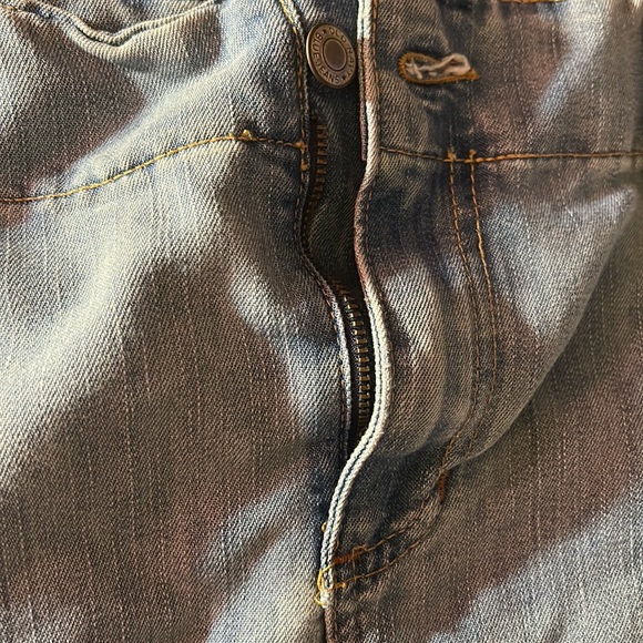 Old NAVY THICK DENIM SKIRT WITH SPLITS BACK POCKET VELCRO CLOSURE size 12 - Picture 4 of 16